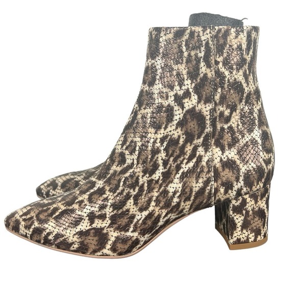 AGL MARETTE SNAKE EMBOSSED LEATHER ANKLE BOOTS IN LEOPARD NWOB‎ WOMEN'S SIZE 36 - Picture 4 of 13